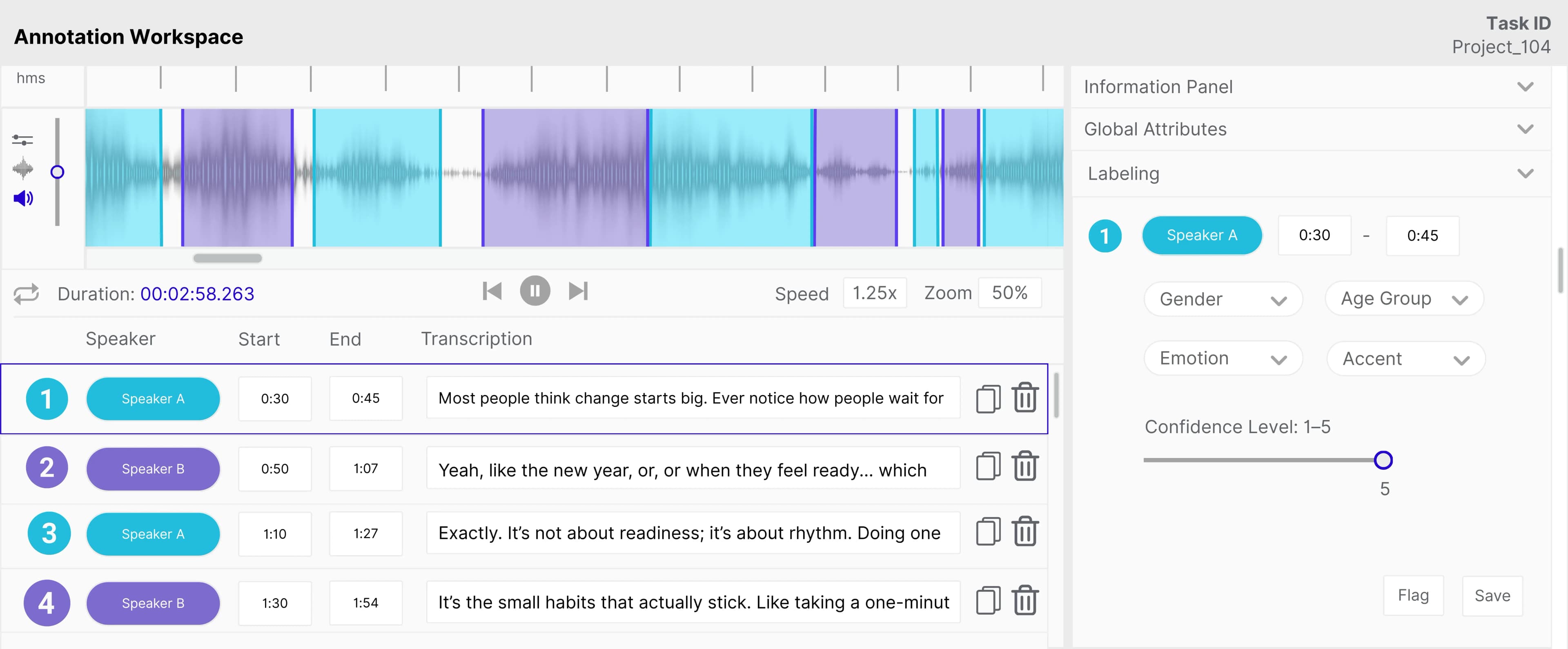 Gaming Audio Annotation: Structuring Speech Cues at 95%+ Accuracy