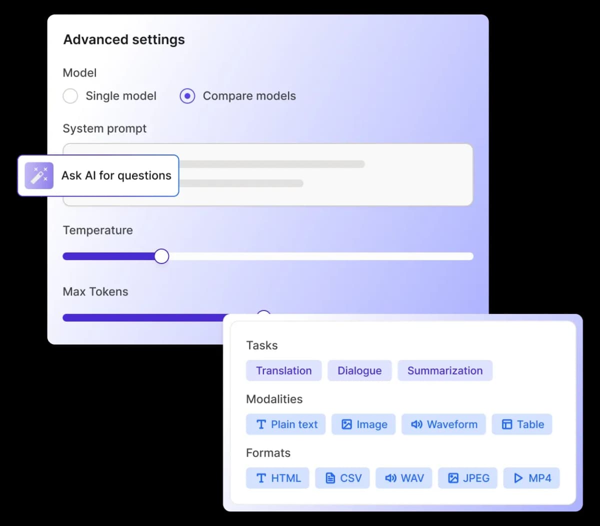 Customizable model criteria
